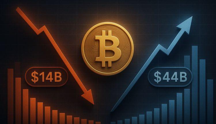 比特币现货交易量飙升至 440 亿美元，持仓量下跌 140 亿美元：受控重置