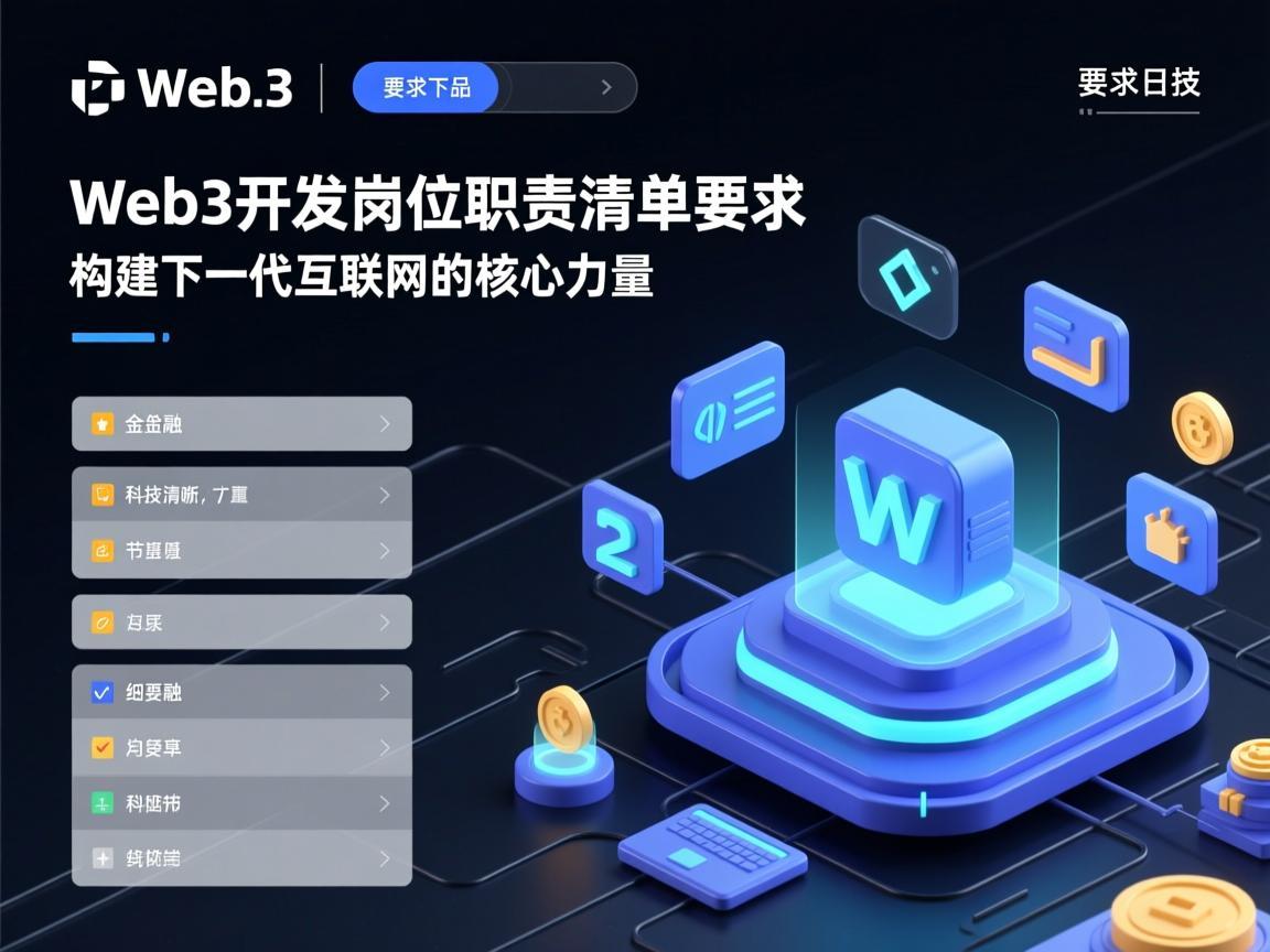 Web3开发岗位职责清单和要求，构建下一代互联网的核心力量