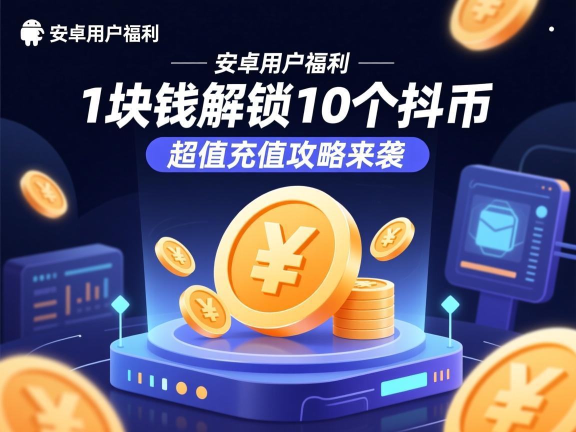 安卓用户福利，1块钱解锁10个抖币，超值充值攻略来袭