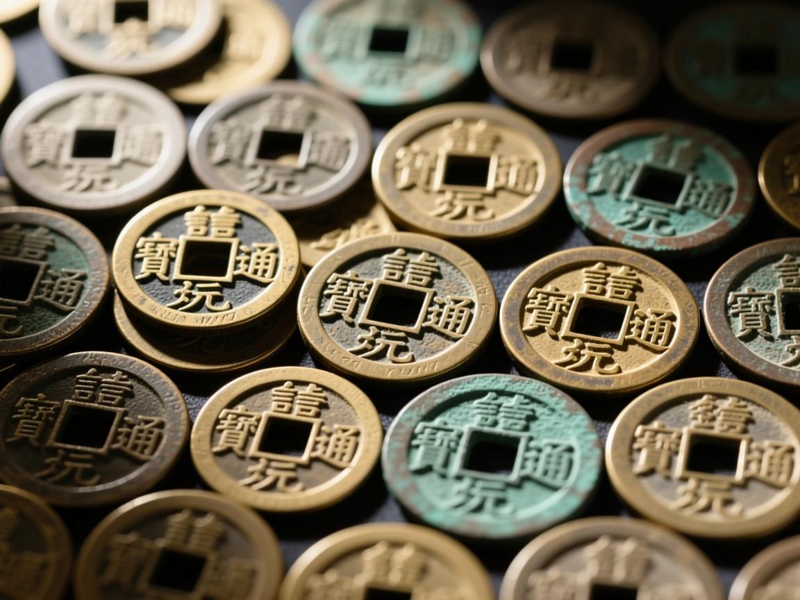 带安字的古币图片大全集，历史与文化的钱币密码