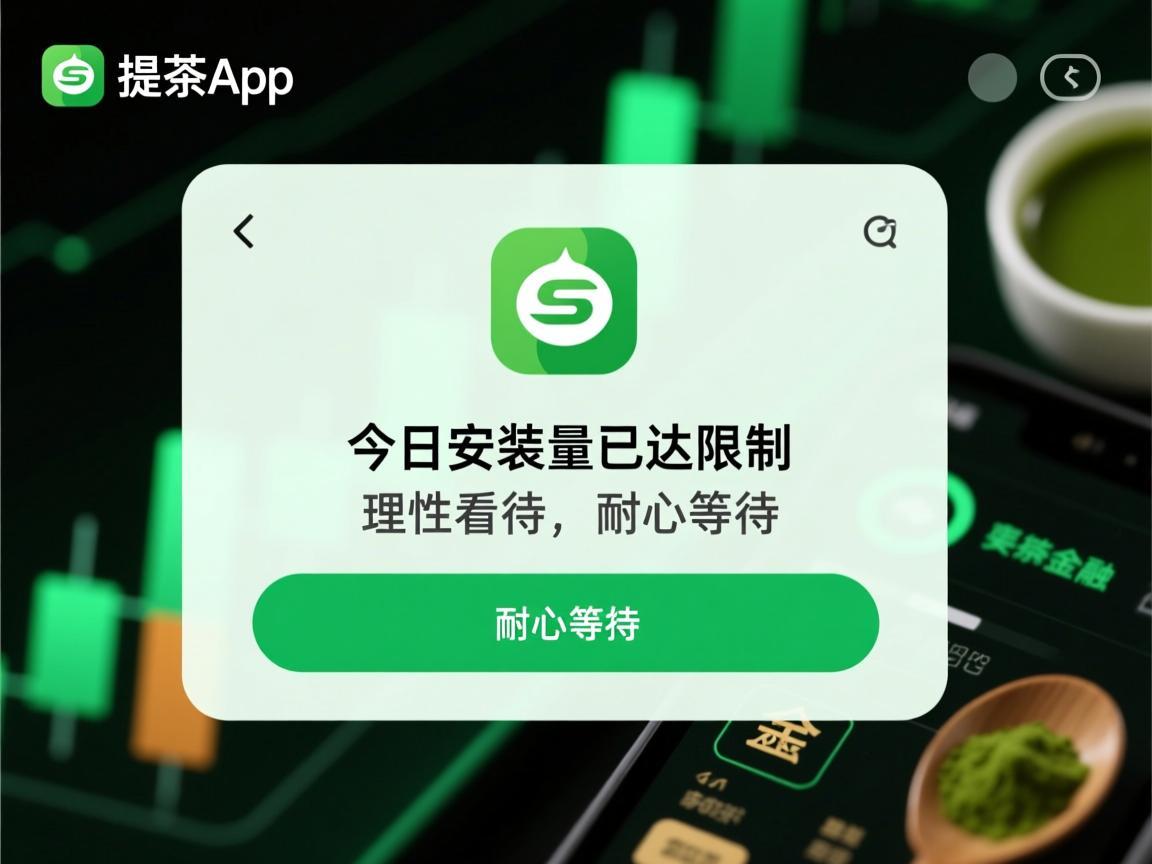 抹茶App提示今日安装量已达限制，理性看待，耐心等待