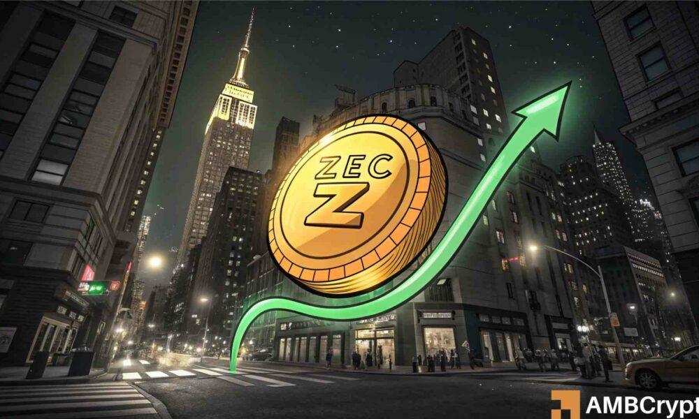 Zcash 上涨 15%，买家终于入场：ZEC 价格即将达到 615 美元