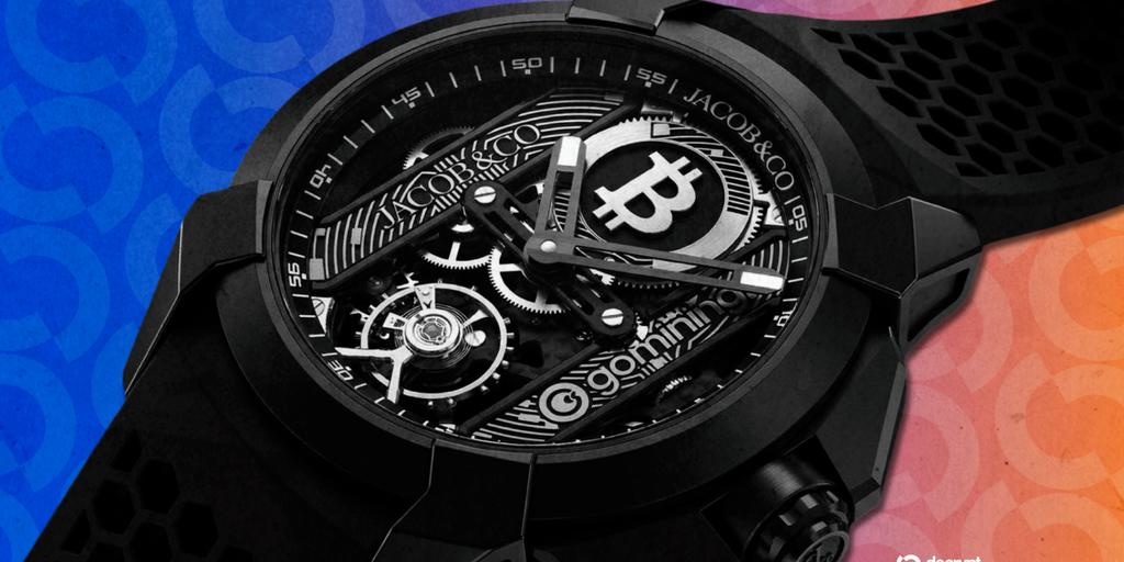 GoMining、Jacob & Co.推出售价4万美元的豪华比特币手表，并搭配“数字矿工”