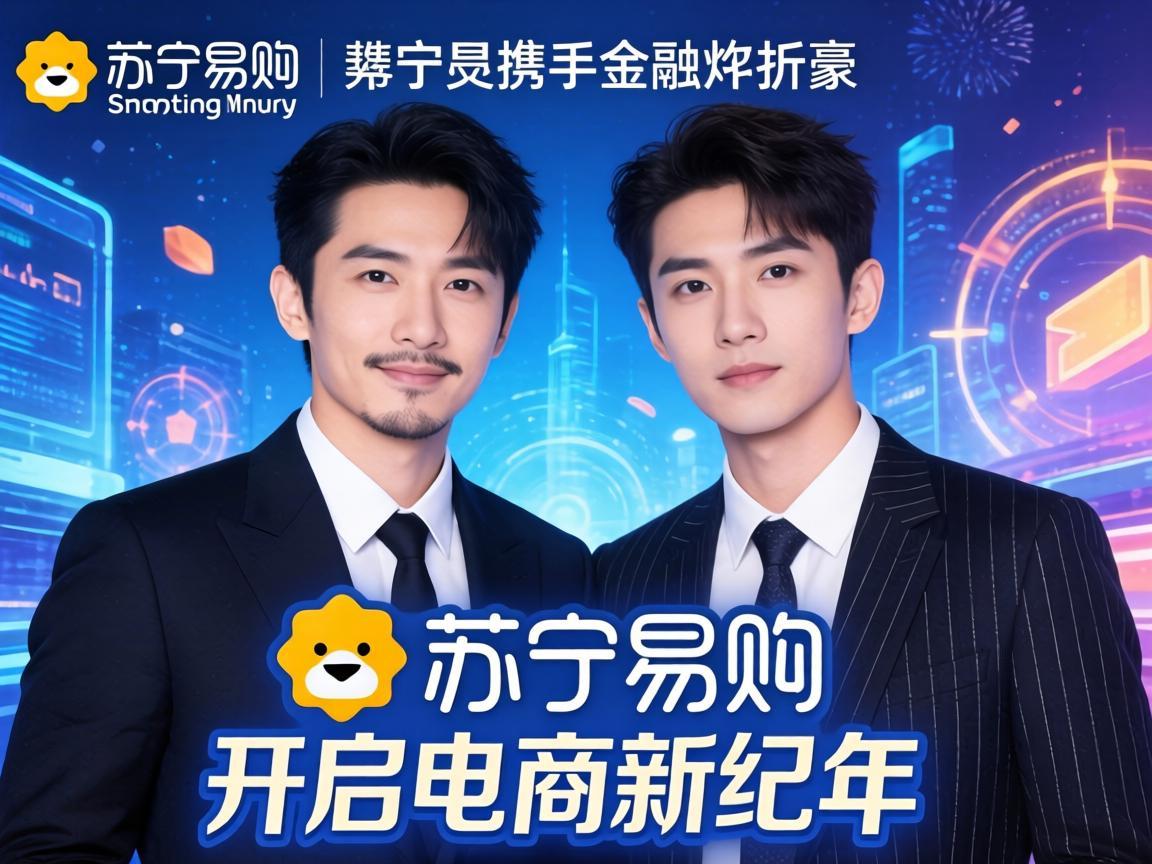 贾乃亮与欧豪携手苏宁易购，开启电商新纪元
