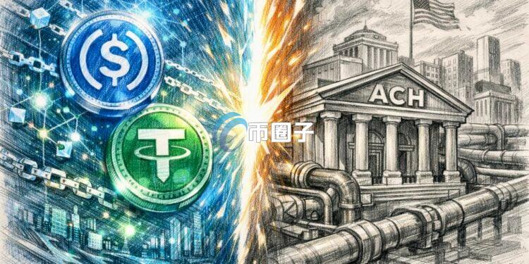 Artemis：稳定币2月交易量高达7.2兆美元！史上首次超越美国ACH与结算巨头Visa