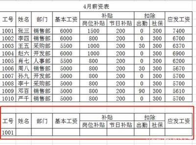 Excel如何制作工资条
