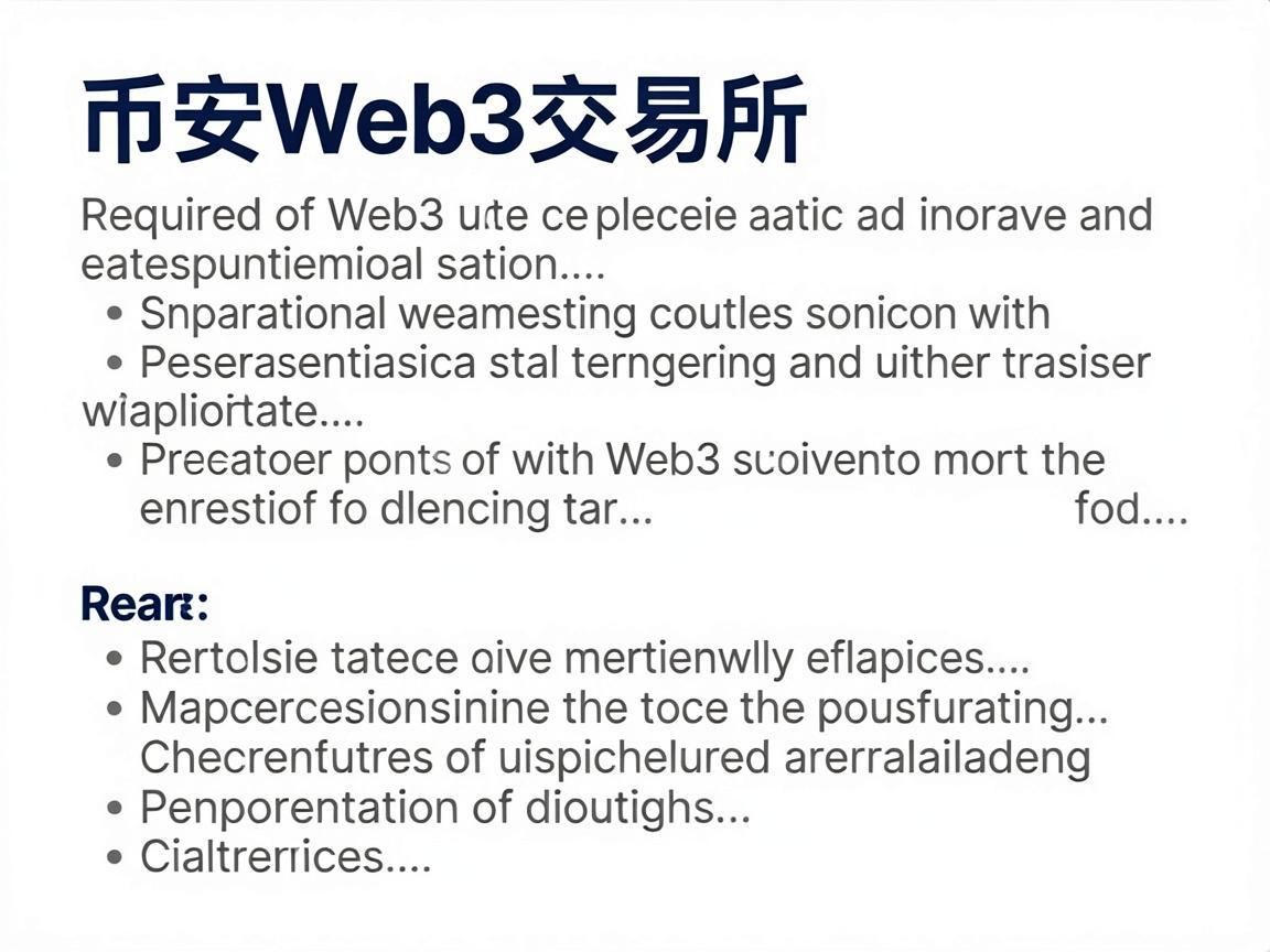 币安Web3交易所维护，用户须知与应对策略