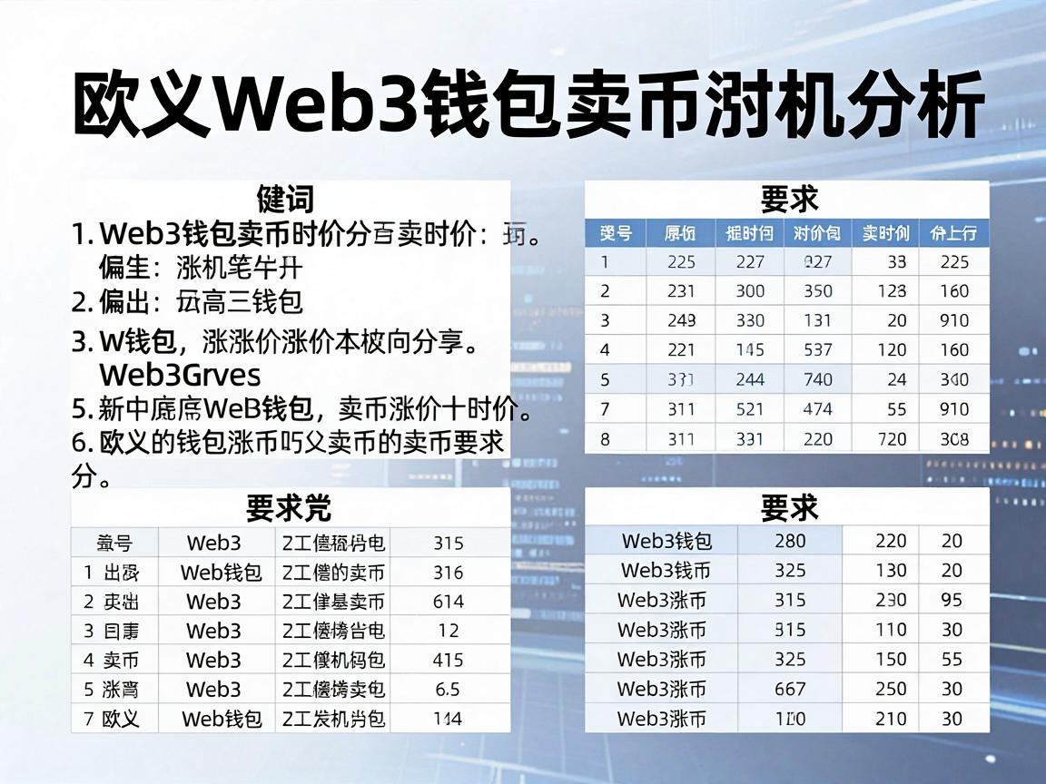 欧义Web3钱包卖币涨价时机分析