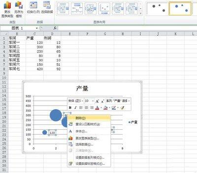 如何在excel表格中制作泡泡统计图表