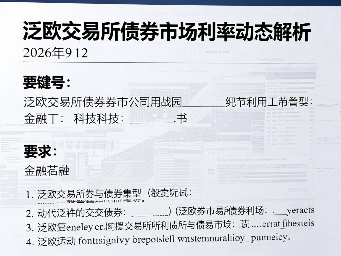泛欧交易所债券市场利率动态解析