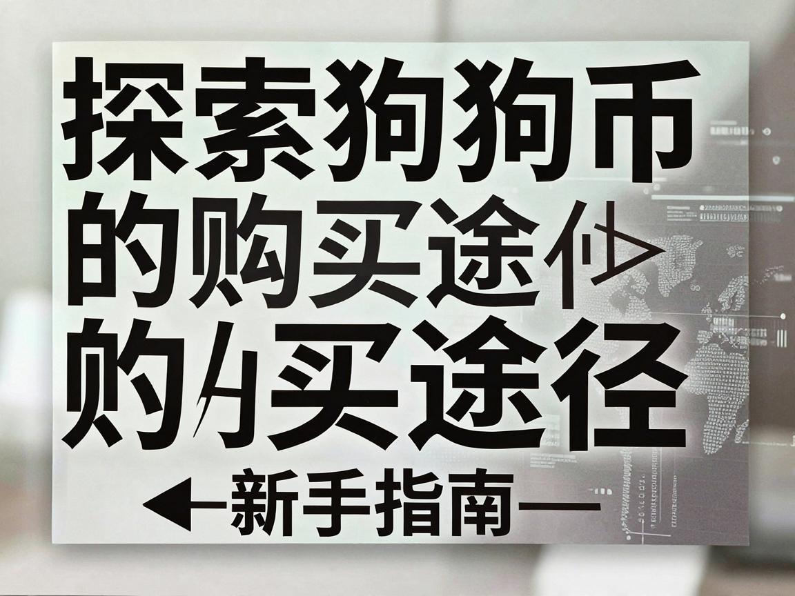 探索狗狗币的购买途径,新手指南