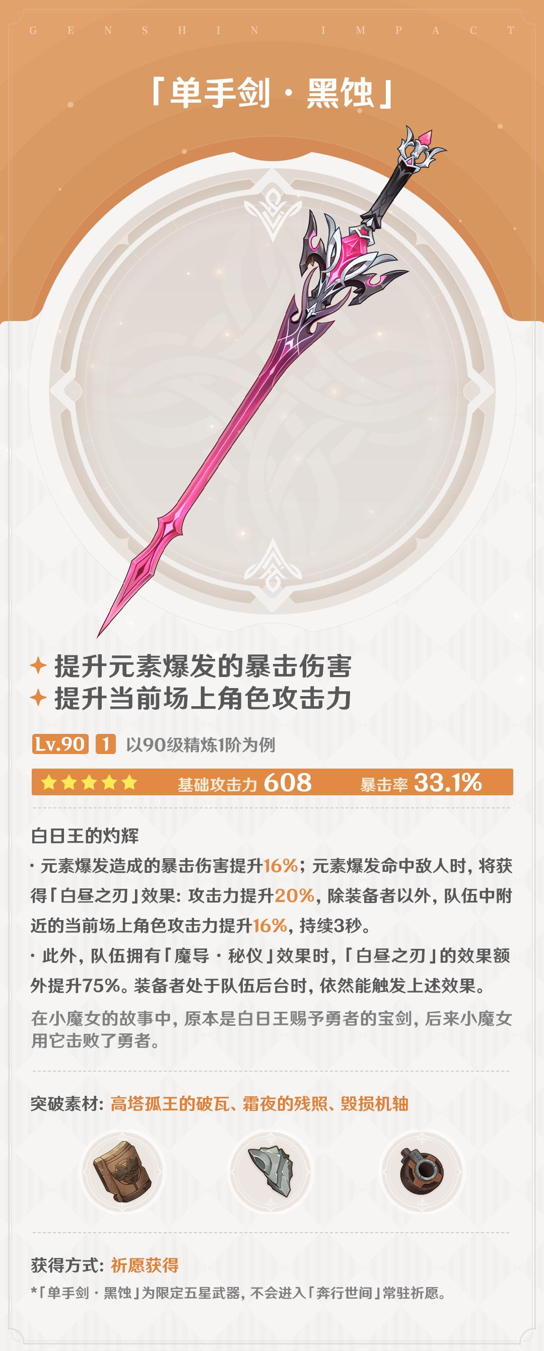 原神黑蚀属性效果一览