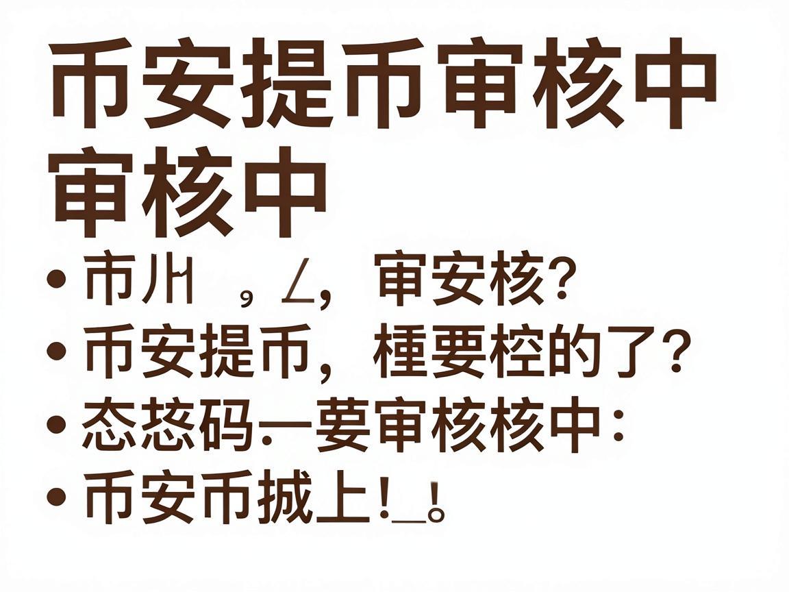币安提币审核中