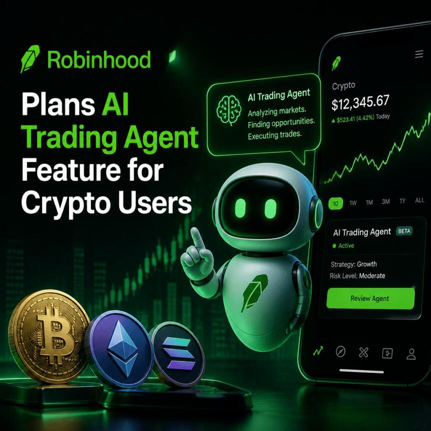 Robinhood扩展加密货币代理交易，用户可通过币安官网注册参与智能投资