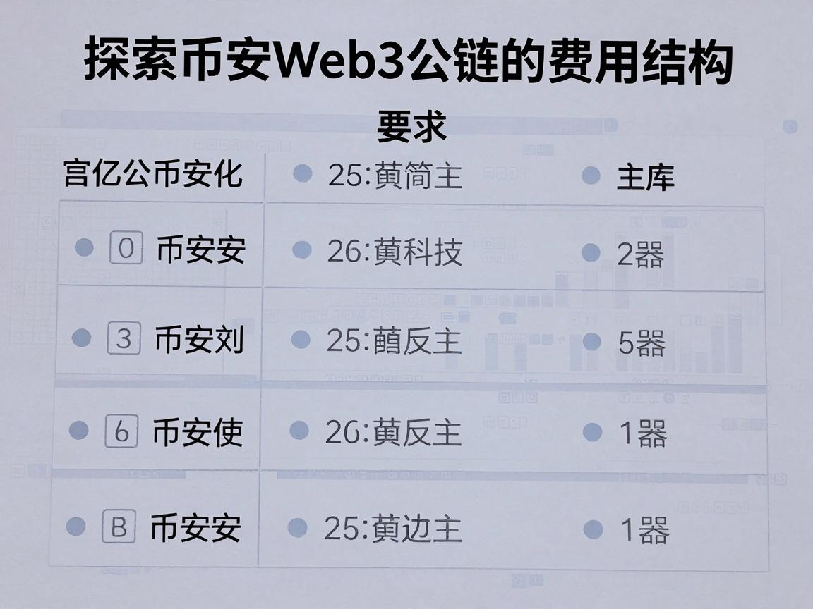 探索币安Web3公链的费用结构