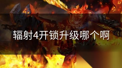 辐射4开锁升级哪个啊