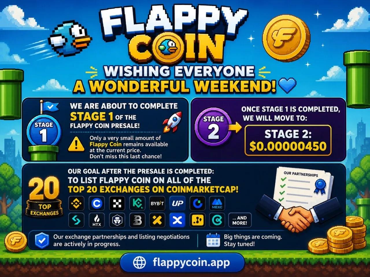 Flappy Coin 超越预售：布局长期生态与交易所战略